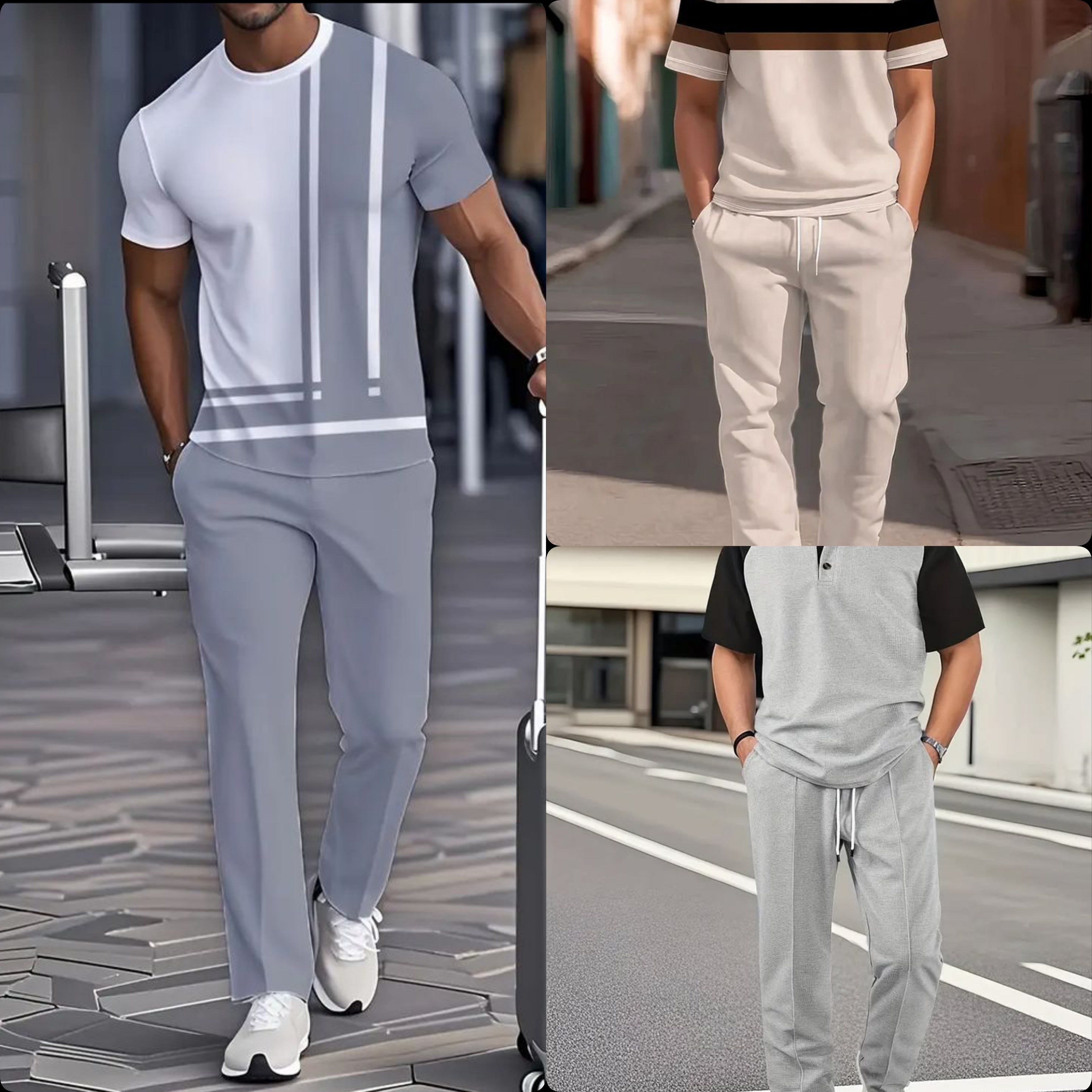 Pack of 3 Summer Trendy Tracksuits for Men –  004