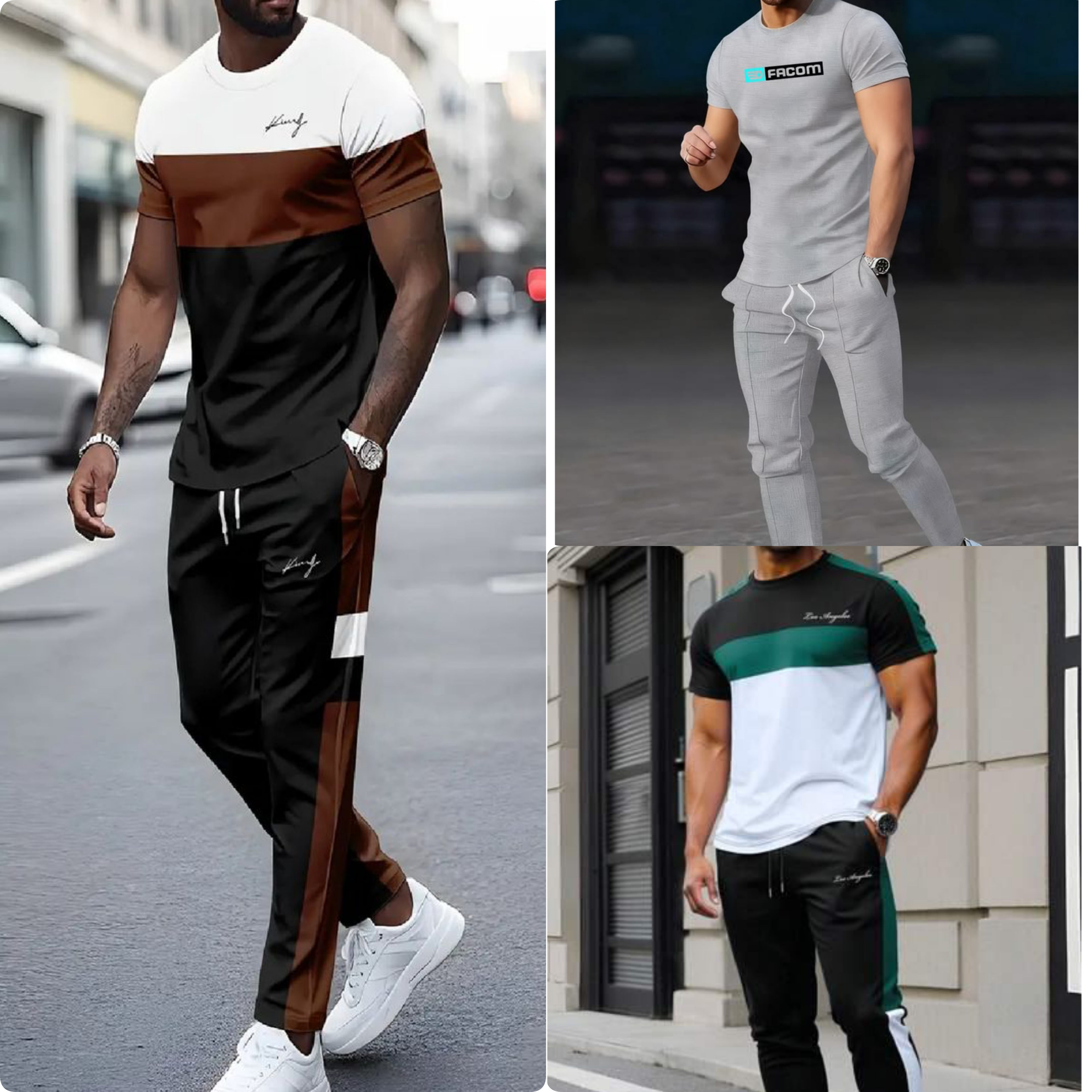 Pack of 3 Summer Trendy Tracksuits for Men –  005
