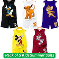 Pack of 5 Kids collection Summer Suits – Stylish Shirt & Shorts Set | Breathable, Durable & Vibrant 625