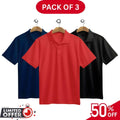 Pack of 3 | 50% OFF Men's Stylish Polo T-Shirts | Article#1050