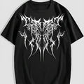 Men's Abstract Design Printed Drop Shoulder