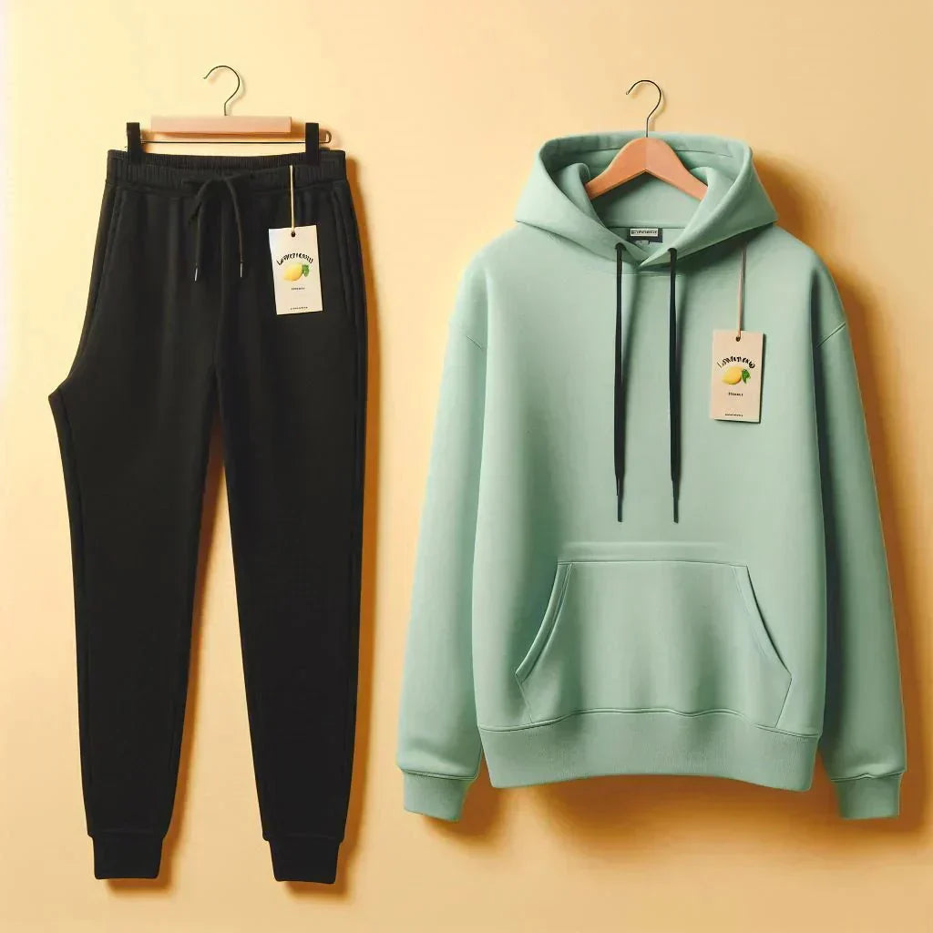 Fleece Hoodie with Trouser Set For Women’s