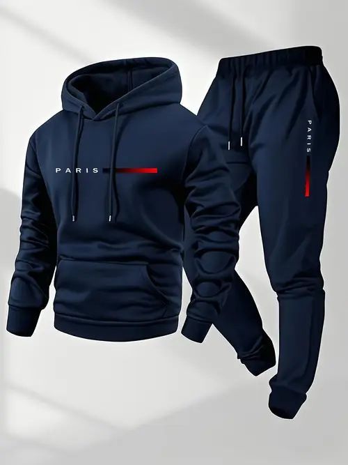Men’s Printed Winter Tracksuit Set – Stylish Hoodie & Jogger Pants | 786489