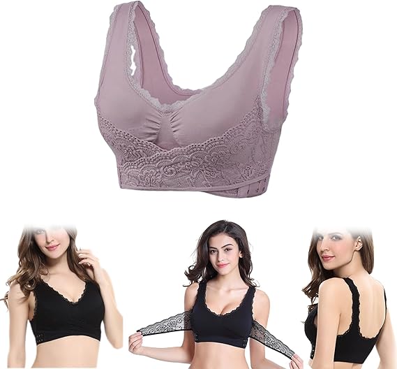 30% off - comfy corset bra front cross side buckle lace bras