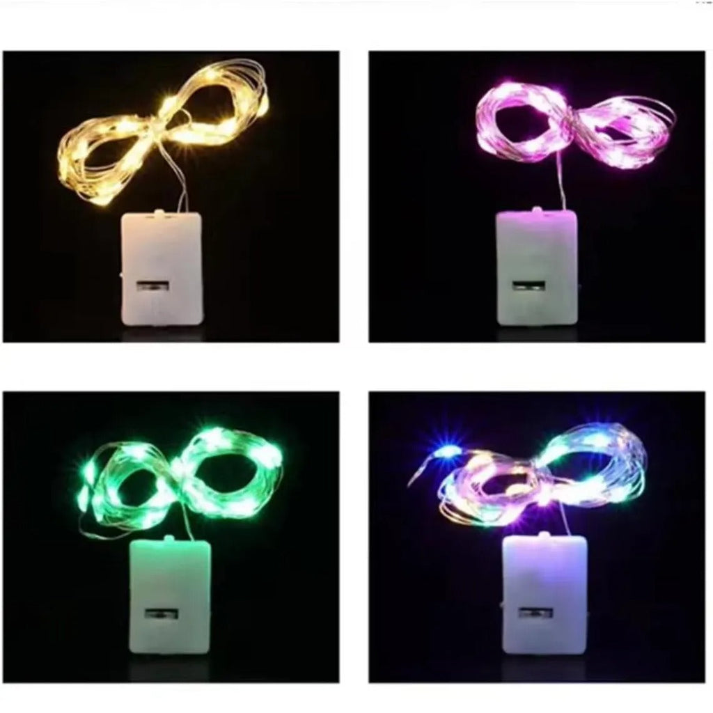 LED Fairy String Lights, Copper/Silver Wire, Waterproof, Battery Operated, Christmas, Wedding, Party Decor, Garland Lighting, String Lights