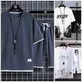 Pack of 3 Men's Summer Sports Suit Tracksuit - Short Sleeves T-Shirts 6527