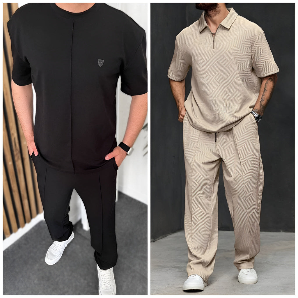 Buy 1 Get 1 Free Corduroy Tracksuit for Men | Spring & Summer Wear | 8393