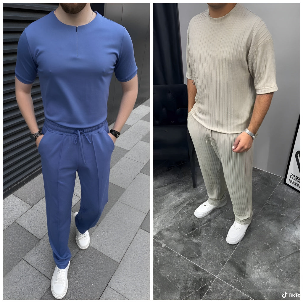 Buy 1 Get 1 Free Corduroy Tracksuit for Men | Spring & Summer Wear | 8394