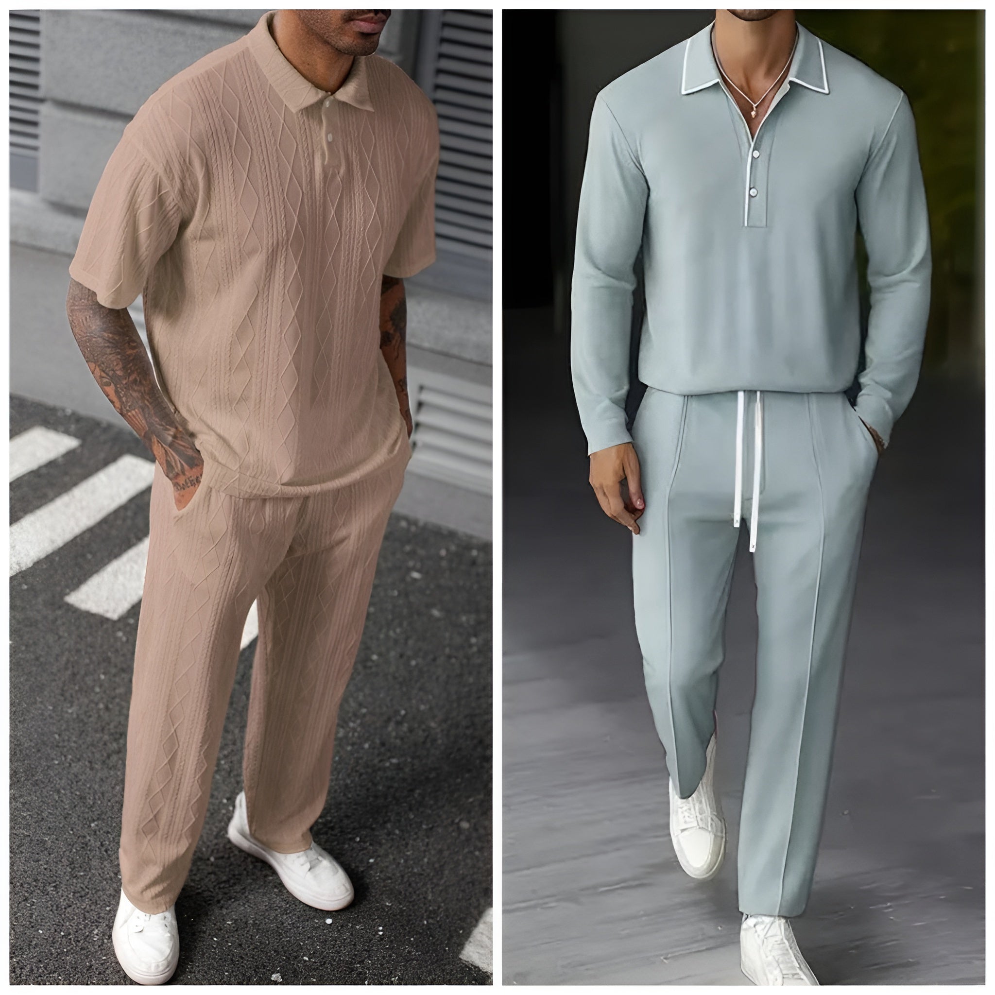 Buy 1 Get 1 Free Corduroy Tracksuit for Men | Spring & Summer Wear | 8404