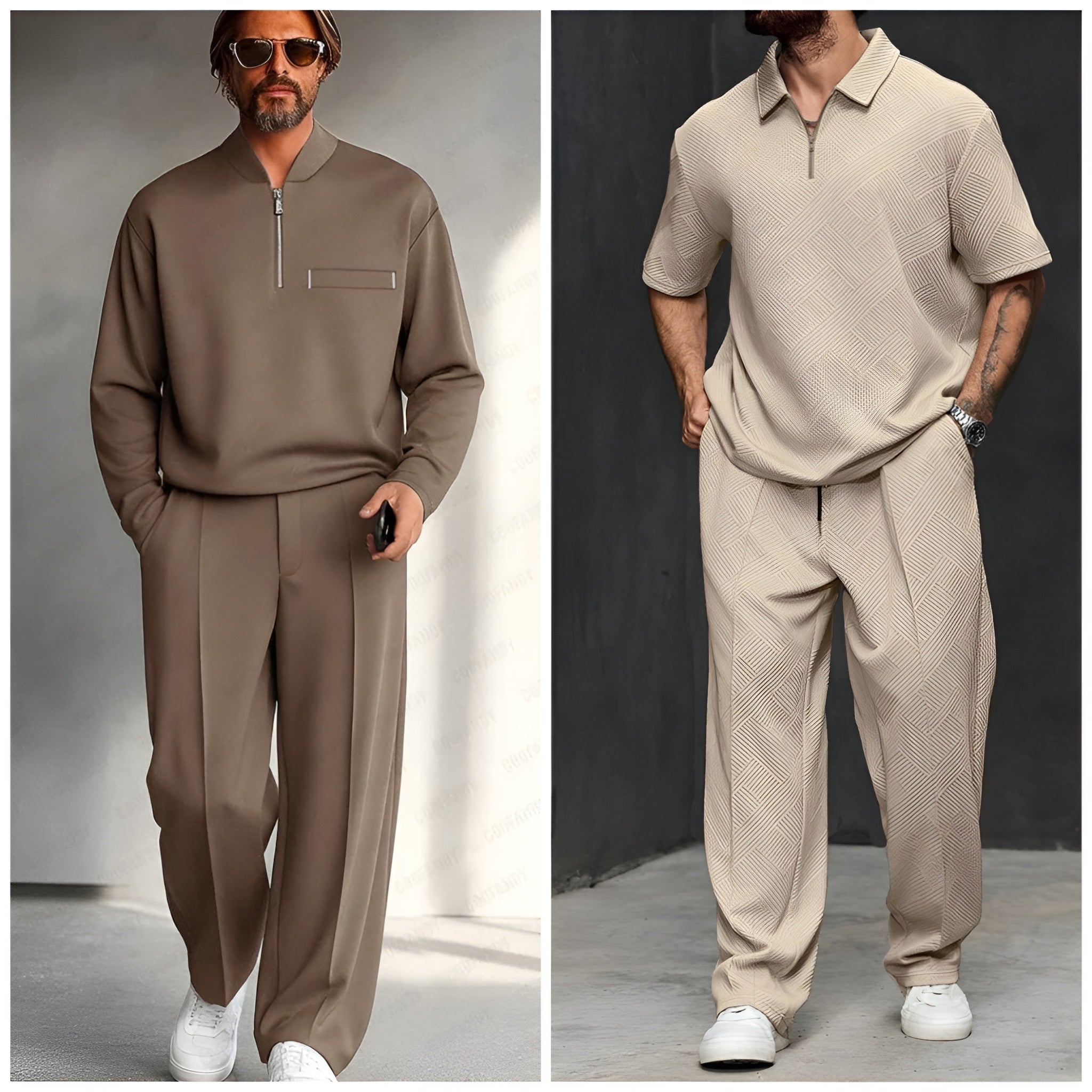 Buy 1 Get 1 Free Corduroy Tracksuit for Men | Spring & Summer Wear | 8392